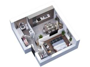 продаж 1-к квартира Фастівський, Гатне, 38700 $ - оголошення