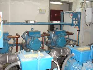 ������ ������������� ������������������� Q=142 kWt (t= -10�C) 3 ����������� Frascold) � ������������� ������������������ Frasco - ����������